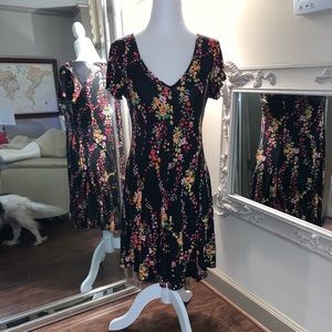 Beautiful floral jersey swing dress